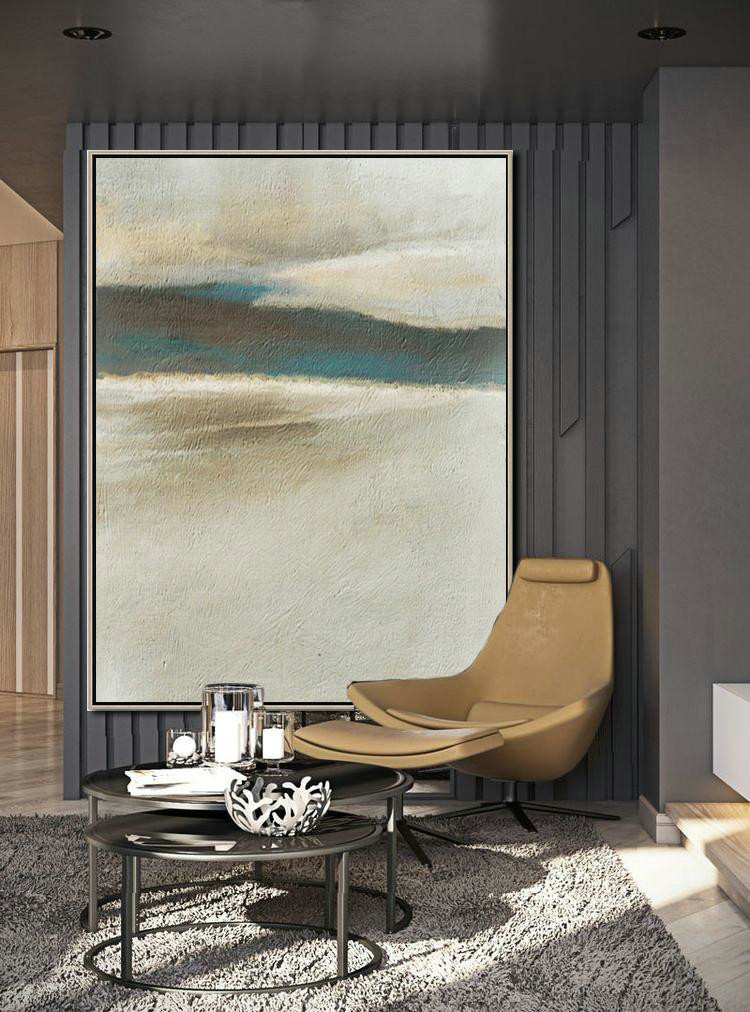 Oversized Canvas Art On Canvas,Oversized Abstract Landscape Painting,Hand Painted Acrylic Painting,Yellow,White,Black.etc